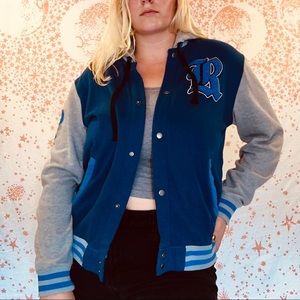 Hot Topic- Ravenclaw Letterman Button-up Hoodie